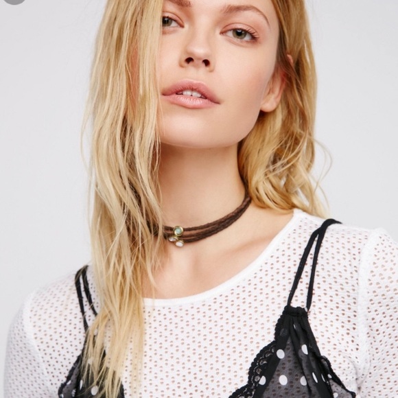 Free People Jewelry - Free People Triple Threat Braided Leather Choker